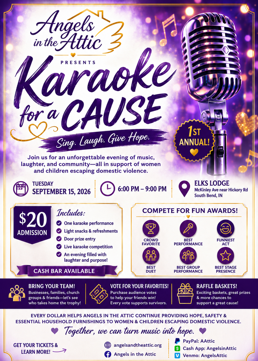 Angels in the Attic Presents Karaoke for a Cause